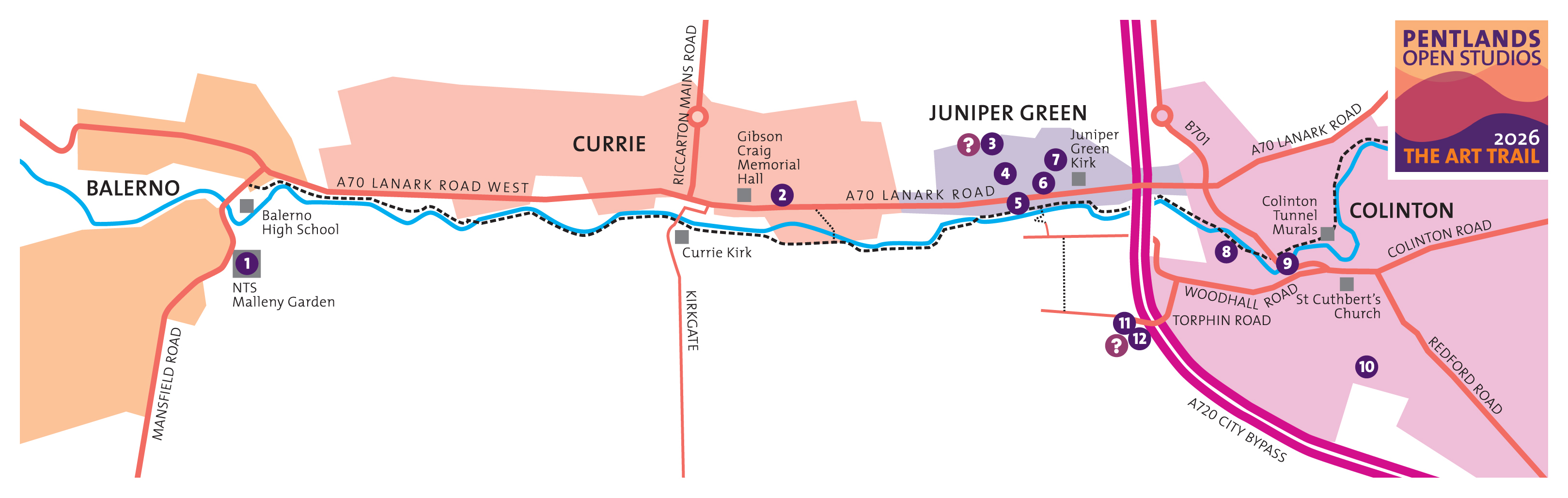Full Art Trail map